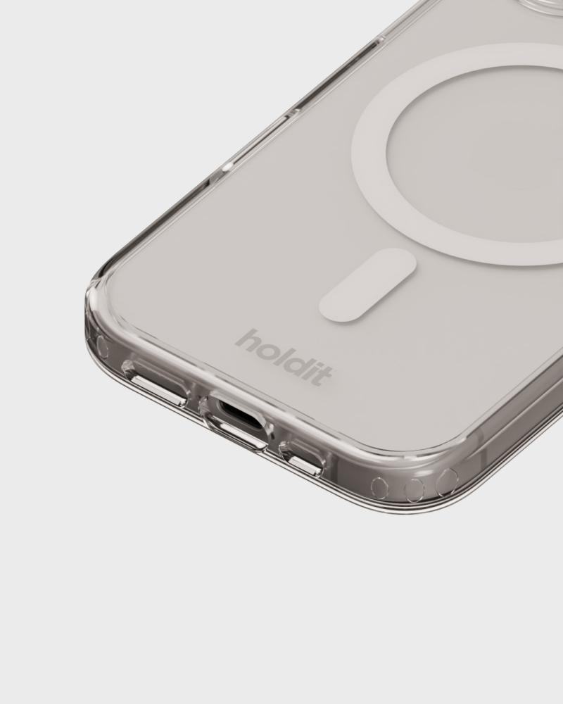 holdit holdit iPhone 16 Mobilskal MagSafe Vit/Transparent - Teknikhallen.se