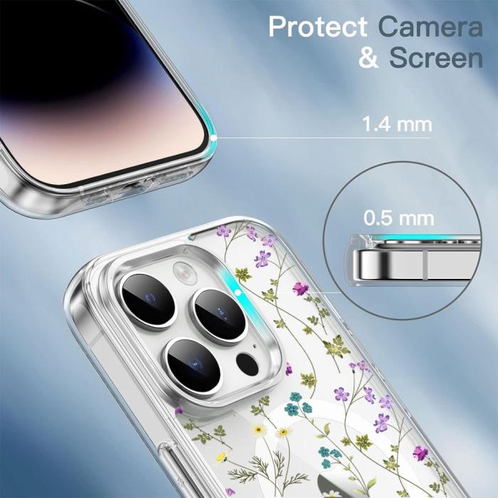 Bild 4,  iPhone 16 Pro Max Skal MagSafe Blommor - Teknikhallen.se