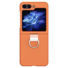  Galaxy Z Flip 6 / 7 FE Skal Skin Touch Ringh&aring;llare Orange - Teknikhallen.se
