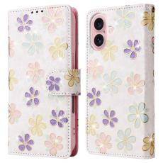  iPhone 16 Fodral Med Tryck F&auml;rgglada Blommor RFID - Teknikhallen.se