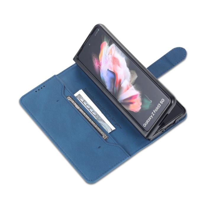 Bild 5, AZNS AZNS Galaxy Z Fold 3 Fodral Skin Touch Blå - Teknikhallen.se