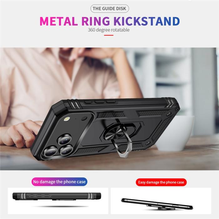 Bild 6,  iPhone 17 Pro Max Skal Shockproof Hybrid Ring Svart - Teknikhallen.se