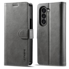 LC.IMEEKE LC.IMEEKE Galaxy Z Fold 5 Fodral L&auml;der Gr&aring; - Teknikhallen.se