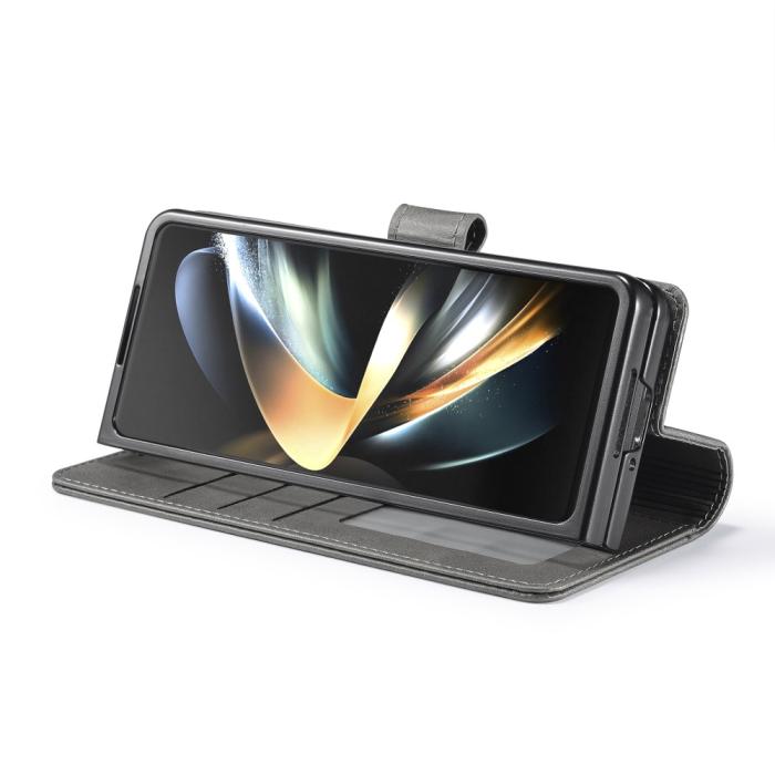 Bild 3, LC.IMEEKE LC.IMEEKE Galaxy Z Fold 5 Fodral Läder Grå - Teknikhallen.se