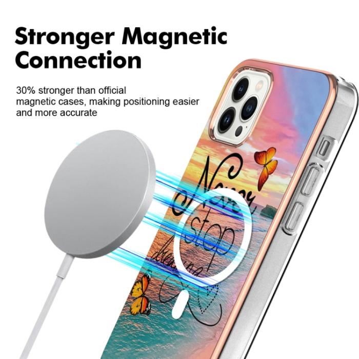 Bild 2,  iPhone 15 Pro Skal MagSafe Marmor Never Stop Dreaming - Teknikhallen.se