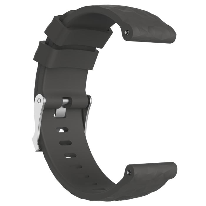 Bild 2,  Silikon Armband Diamond Textur Suunto (24mm) Mörk Grå - Teknikhallen.se