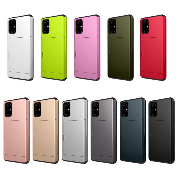 Bild 2,  Samsung Galaxy S20 - Armour skal med kortfack - Svart - Teknikhallen.se