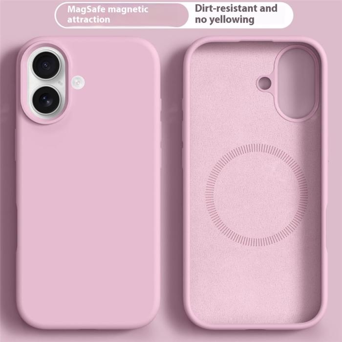 Bild 2,  iPhone 17 Skal MagSafe Liquid Silikon Rosa - Teknikhallen.se