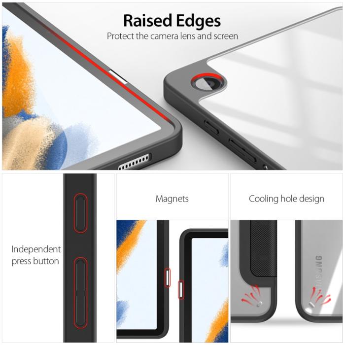 Bild 2, DUX DUCIS DUX DUCIS Galaxy Tab A9 Fodral TOBY Tri-Fold Svart - Teknikhallen.se