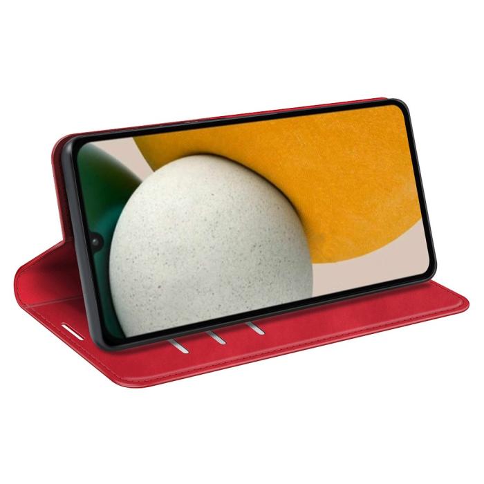 Bild 3,  Samsung Galaxy A15 5G Fodral Flip Skin Touch Röd - Teknikhallen.se