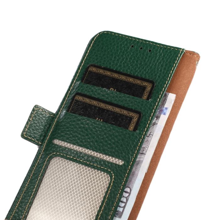 Bild 6, KHAZNEH KHAZNEH Samsung Galaxy S22 Fodral RFID Litchi Äkta Läder Grön - Teknikhallen.se