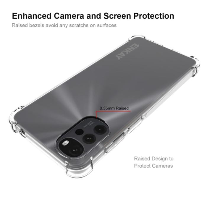 Bild 4, ENKAY ENKAY Motorola Moto G22 Skal Shockproof Transparent - Teknikhallen.se