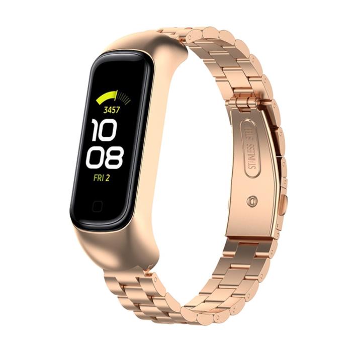 Bild 3,  Samsung Galaxy Fit 2 Lyxigt Metallarmband Roséguld - Teknikhallen.se