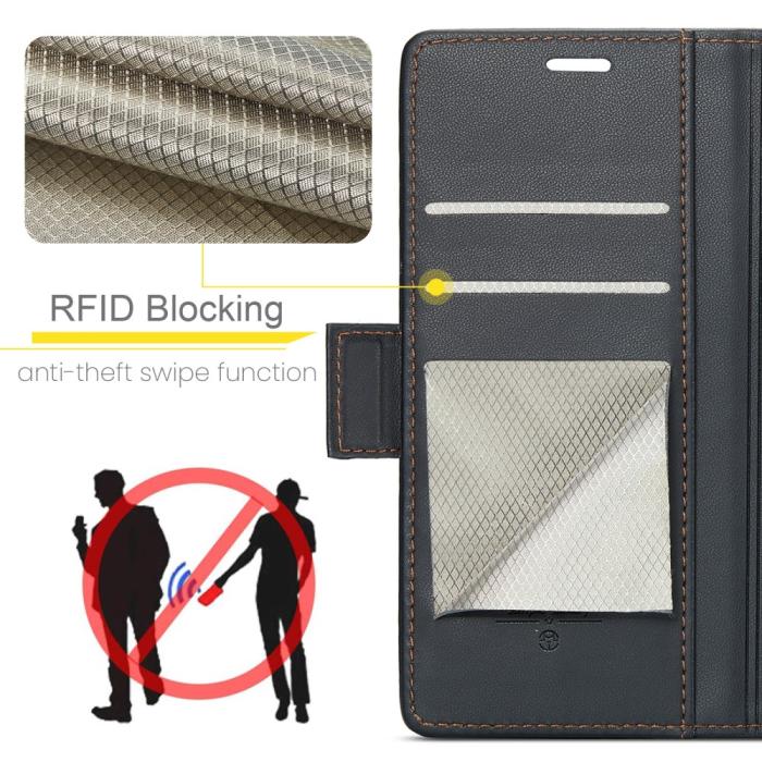 Bild 6, CASEME CASEME Samsung Galaxy A16 Fodral Läder RFID Svart - Teknikhallen.se