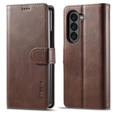 LC.IMEEKE LC.IMEEKE Galaxy Z Fold 5 Fodral L&auml;der Brun - Teknikhallen.se