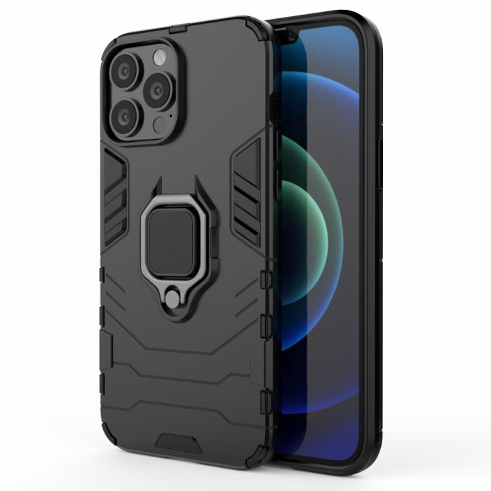 Bild 2,  iPhone 13 Pro Max - Hybrid Ring Skal - Svart - Teknikhallen.se