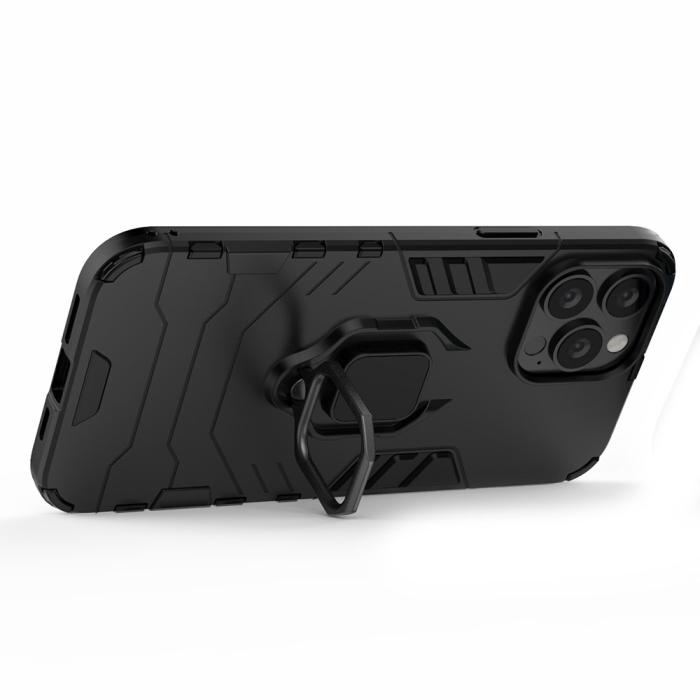 Bild 4,  iPhone 13 Pro Max - Hybrid Ring Skal - Svart - Teknikhallen.se