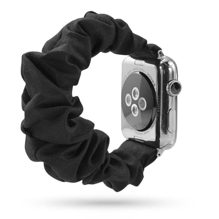 Bild 3,  Scrunchie Black Armband Apple Watch 42/41/40/38 mm - Teknikhallen.se