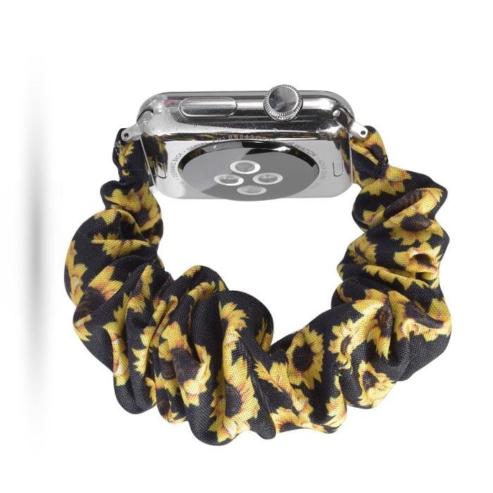 Bild 2,  Scrunchie Sunflower Armband Apple Watch 42/41/40/38 mm - Teknikhallen.se