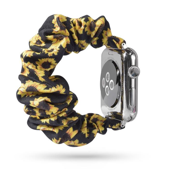 Bild 3,  Scrunchie Sunflower Armband Apple Watch 42/41/40/38 mm - Teknikhallen.se