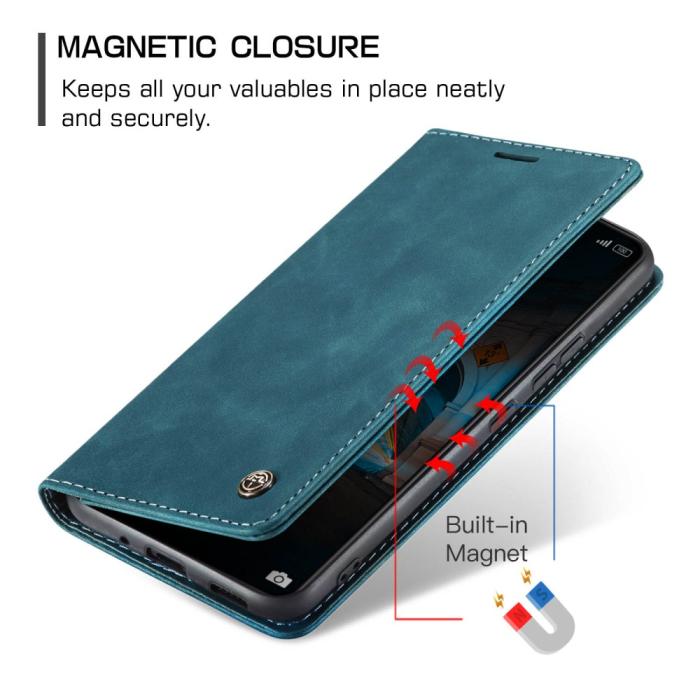 Bild 6, CASEME CASEME Xiaomi 14 Fodral Flip Läder Blå - Teknikhallen.se
