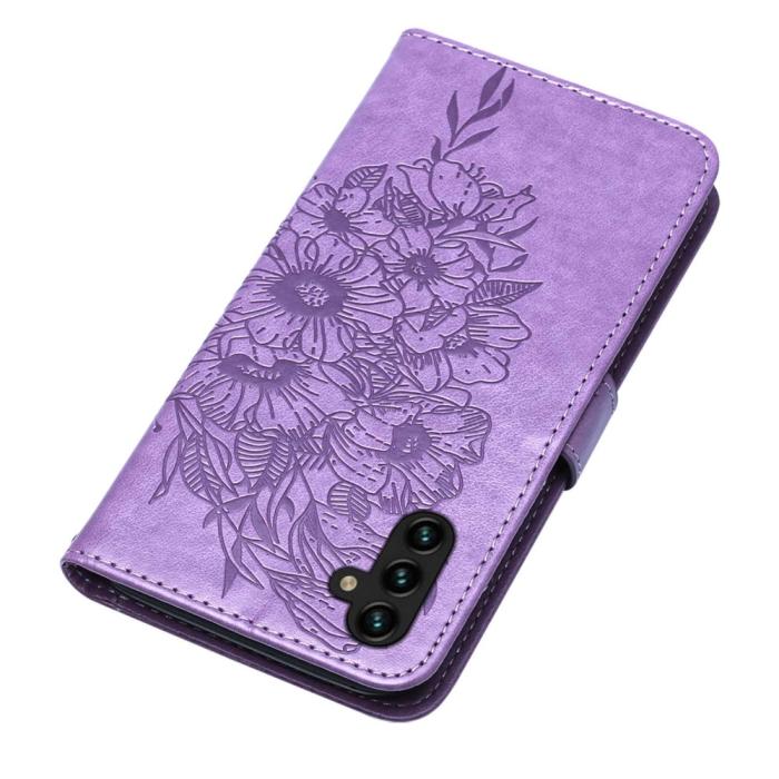 Bild 5,  Samsung Galaxy A54 5G Fodral Med Fjäril Tryck Lila - Teknikhallen.se
