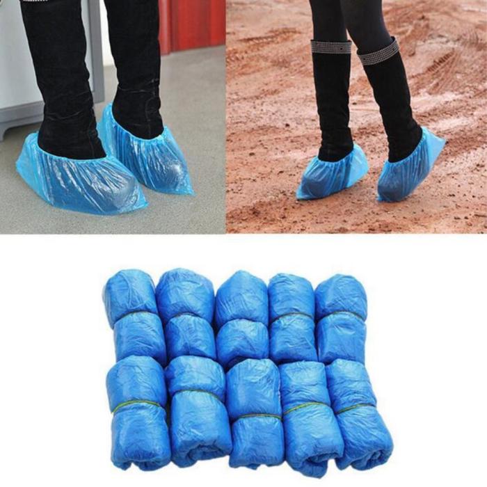 Bild 3,  100 pack Skoskydd Engång Plast Blå - Teknikhallen.se