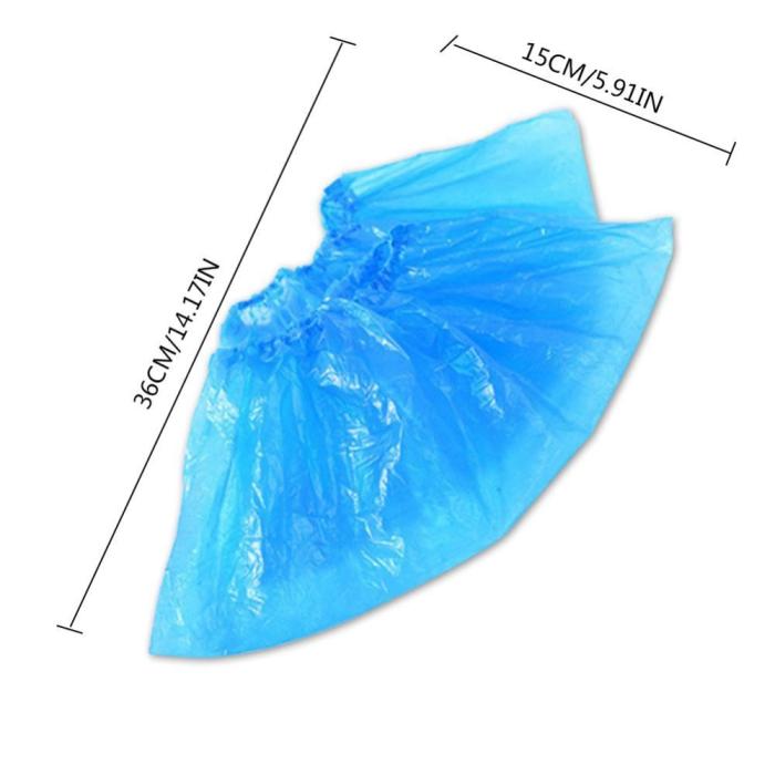 Bild 4,  100 pack Skoskydd Engång Plast Blå - Teknikhallen.se