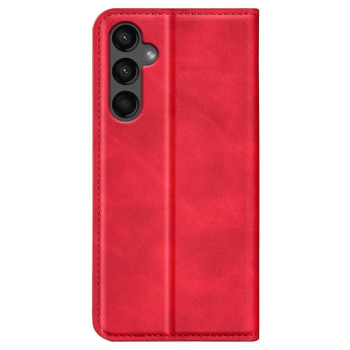 Bild 6,  Samsung Galaxy A15 5G Fodral Flip Skin Touch Röd - Teknikhallen.se