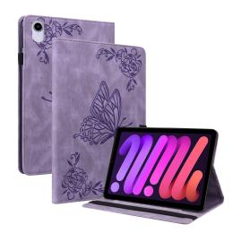  iPad Mini 2024/2021 Fodral Butterfly Flower Lila - Teknikhallen.se