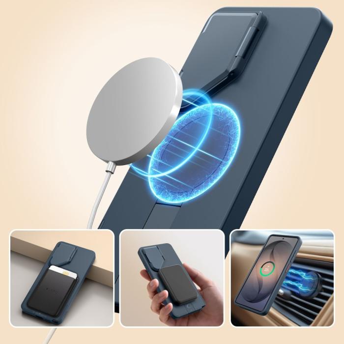 Bild 3, Tech-Protect Tech-Protect Galaxy S26 Ultra Skal MagSafe Kevlar Aura Navy Blue - Teknikhallen.se