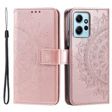  Xiaomi Redmi Note 12 4G Fodral Mandala L&auml;der Ros&eacute;guld - Teknikhallen.se