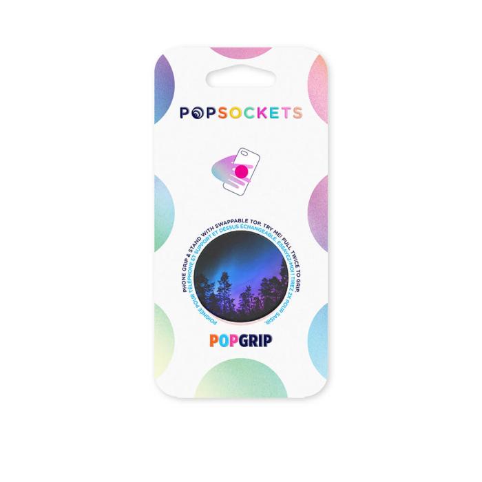 Bild 2, PopSockets PopSockets Avtagbart Grip med Ställfunktion Aurora Woods - Teknikhallen.se