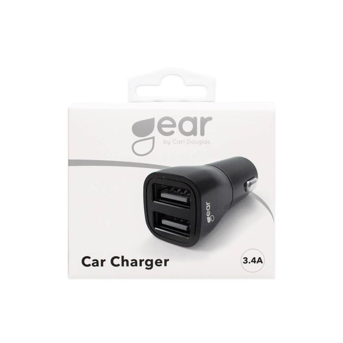 Bild 2, Gear GEAR Billaddare 2xUSB-A 3.4A Svart - Teknikhallen.se
