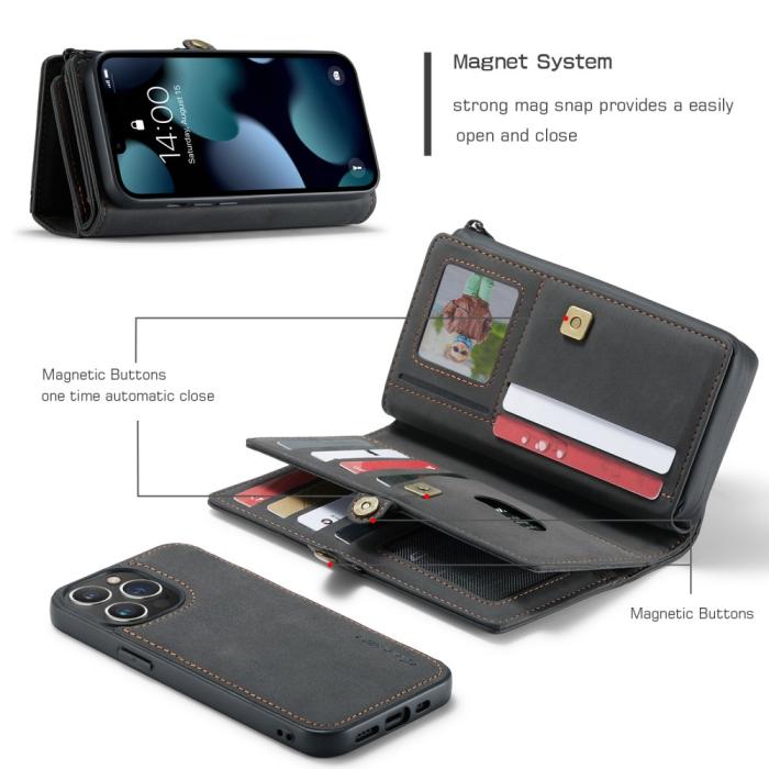 Bild 6, CASEME CASEME iPhone 13 Pro Fodral/Skal Magnet 2in1 Multifunktionell Svart - Teknikhallen.se