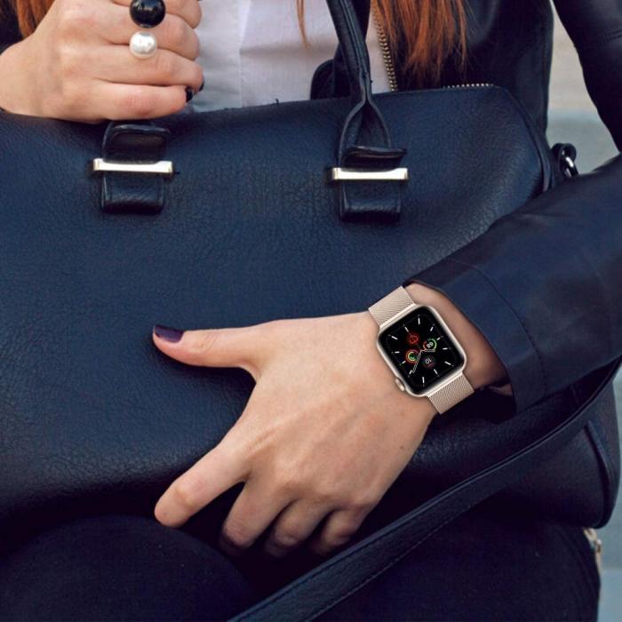 Bild 5, Tech-Protect Tech-Protect Milanese Loop Armband Apple Watch 38/40/41/42 mm Svart - Teknikhallen.se