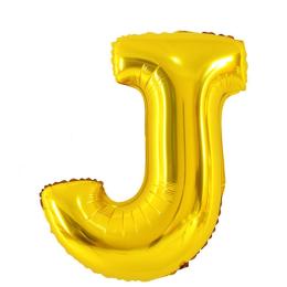 Bokstavsballong J 70 cm Guld - Teknikhallen.se