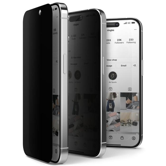Bild 2, Ringke Ringke iPhone 15 Pro Max Skärmskydd Härdat Glas Privacy - Teknikhallen.se