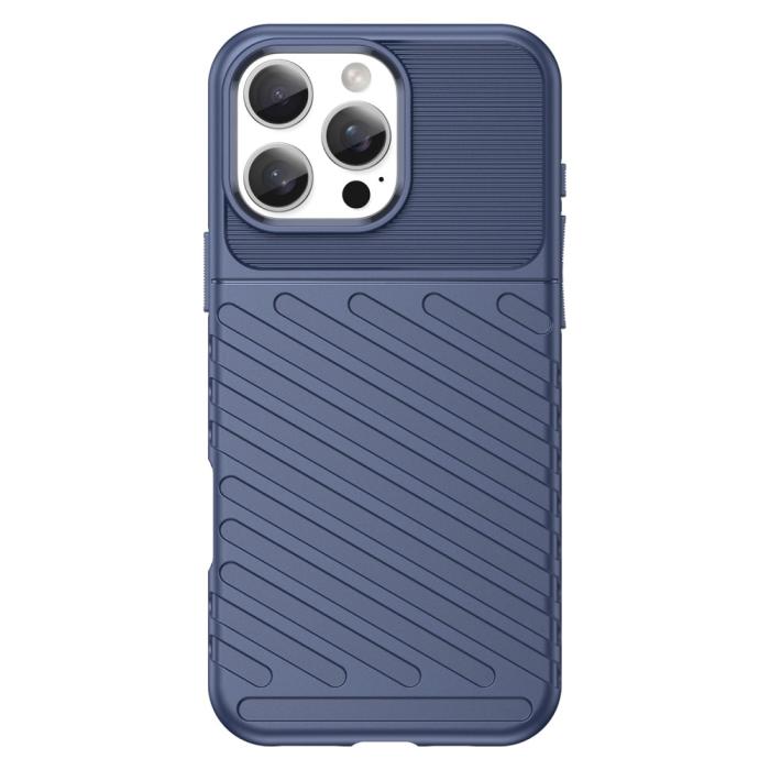 Bild 2,  iPhone 16 Pro Max Skal Twill Textur Blå - Teknikhallen.se