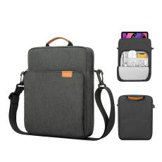  Laptop Axelv&auml;ska F&ouml;r 11" I Vattent&auml;tt Nylon M&ouml;rk Gr&aring; - Teknikhallen.se