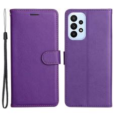  Samsung Galaxy A23 5G Fodral L&auml;der Lila - Teknikhallen.se