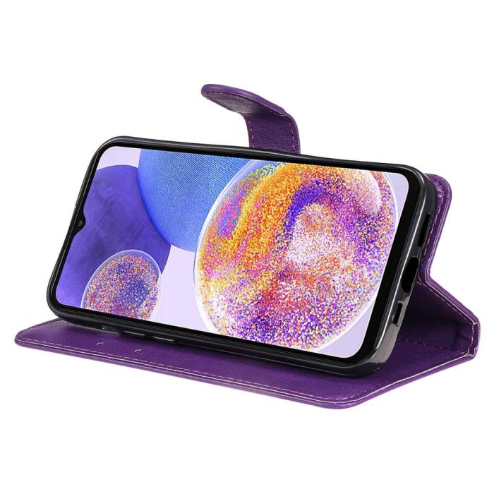 Bild 4,  Samsung Galaxy A23 5G Fodral Läder Lila - Teknikhallen.se
