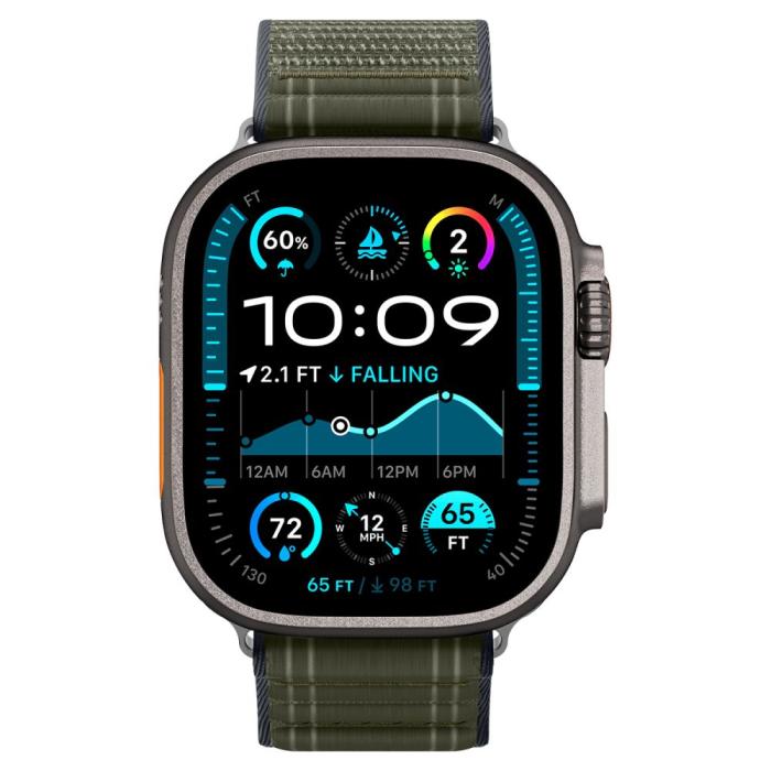 Bild 2, Spigen Spigen Apple Watch 42/44/45/46/49 mm Klockarmband Grön - Teknikhallen.se