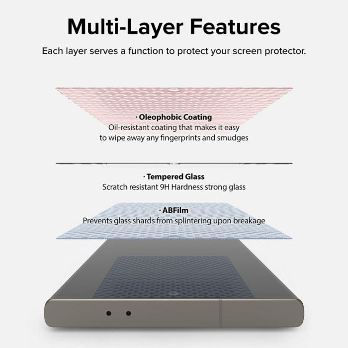 Bild 4,  Galaxy S25 Plus/S24 Plus 2-PACK Skärmskydd Heltäckande Härdat Glas - Teknikhallen.se