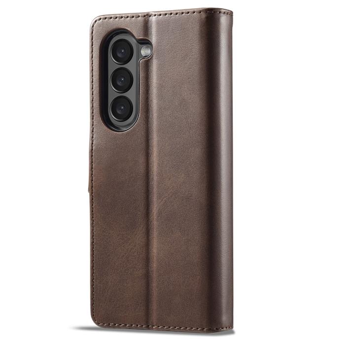 Bild 5, LC.IMEEKE LC.IMEEKE Galaxy Z Fold 5 Fodral Läder Brun - Teknikhallen.se