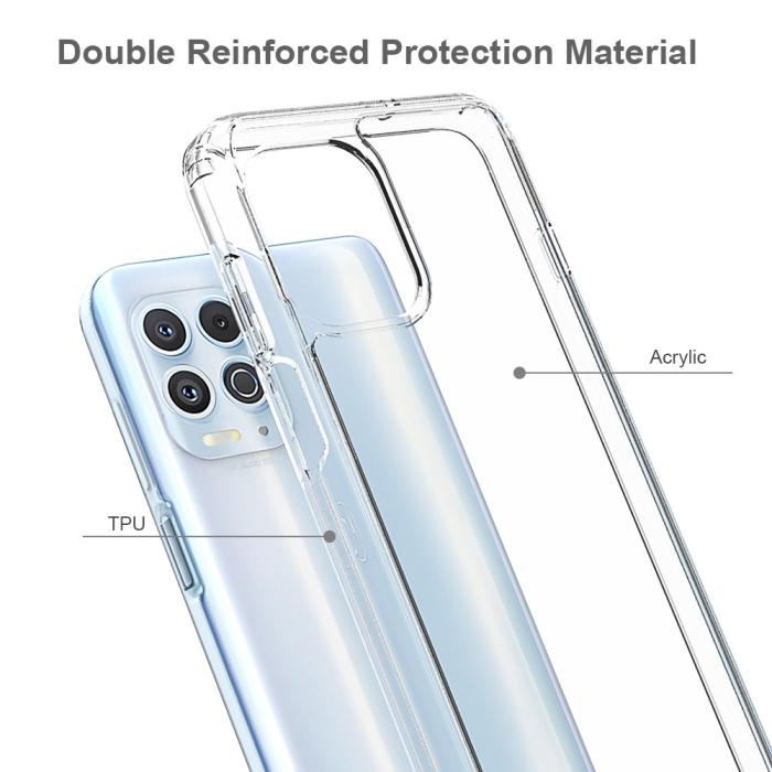 Bild 4,  Motorola Moto G100 Skal Akryl/TPU Shockproof Transparent - Teknikhallen.se