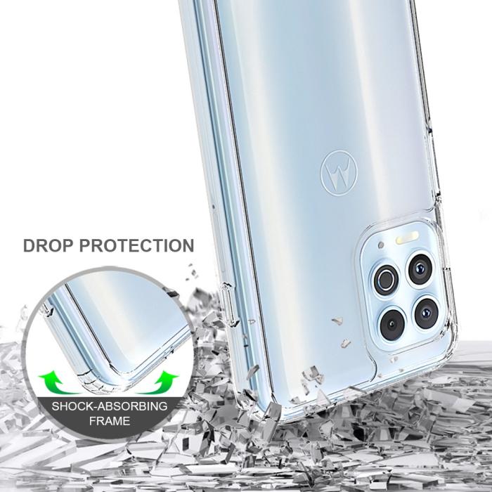Bild 5,  Motorola Moto G100 Skal Akryl/TPU Shockproof Transparent - Teknikhallen.se
