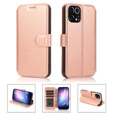  iPhone 12 Pro Max - Retro Pl&aring;nboksfodral - Ros&eacute;guld - Teknikhallen.se