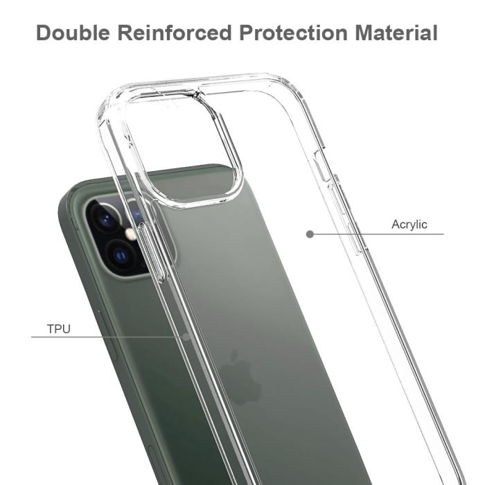 Bild 2,  iPhone 12 Pro Max - Akryl+TPU Transparent Skal - Teknikhallen.se