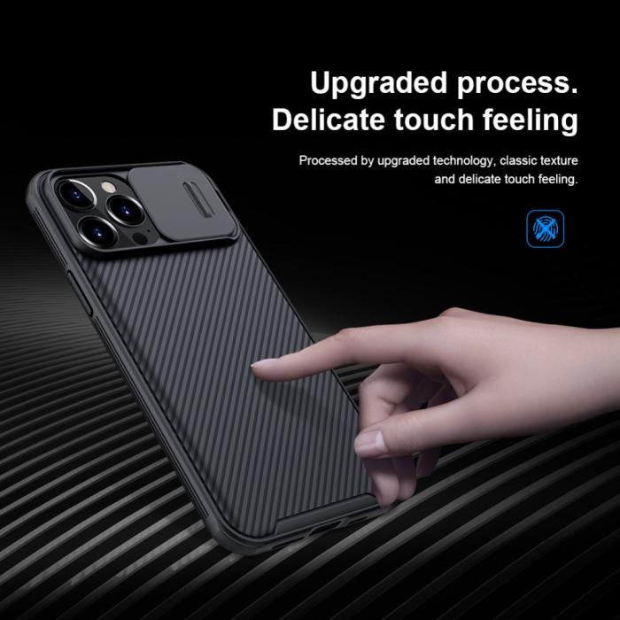 Bild 5, NILLKIN iPhone 13 Pro Max - NILLKIN CamShield Pro Skal - Svart - Teknikhallen.se